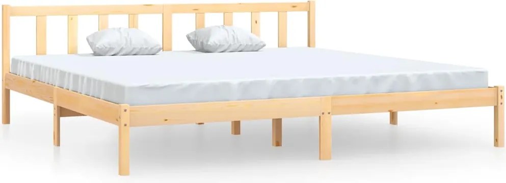 vidaXL Super King tömör fenyőfa ágykeret 180 x 200 cm