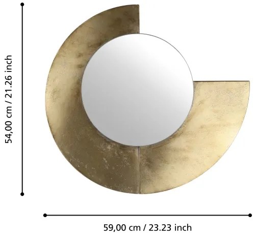 Eglo 425078 - Fali tükör TOAMASINA 54x59 cm arany