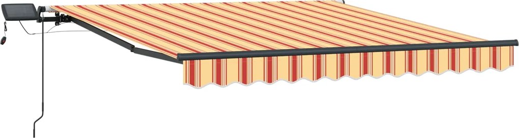 vidaXL Behúzható napellenző sárga és narancssárga 350 x 250 cm szövet