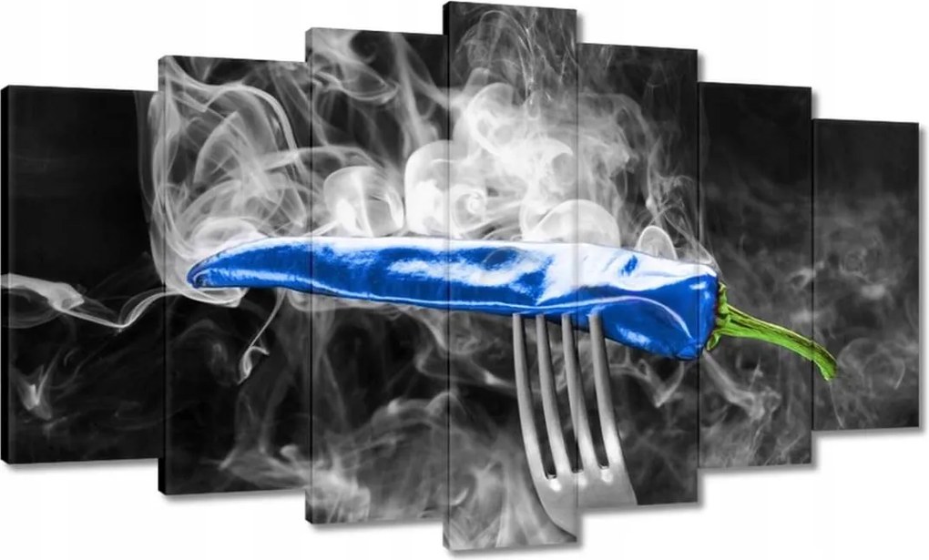 Vászonkép 140x80 A paprika kék ereje