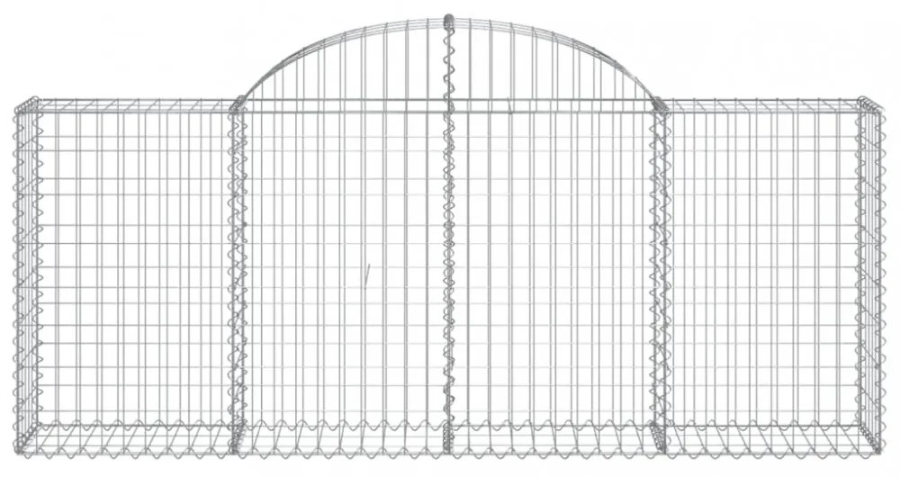 5 db íves horganyzott vas gabion kosár 200x30x80/100 cm