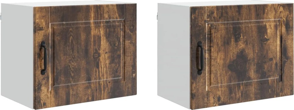 vidaXL Konyhaszekrény 2 pcs Füstölt tölgy 50 x 31 x 40 cm Faanyag