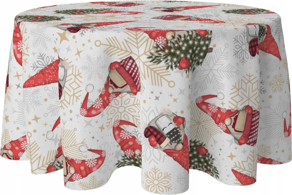 Abrosz Kerek Asztalra 150 CM Dekoratív Foltálló Karácsonyi Kör 164