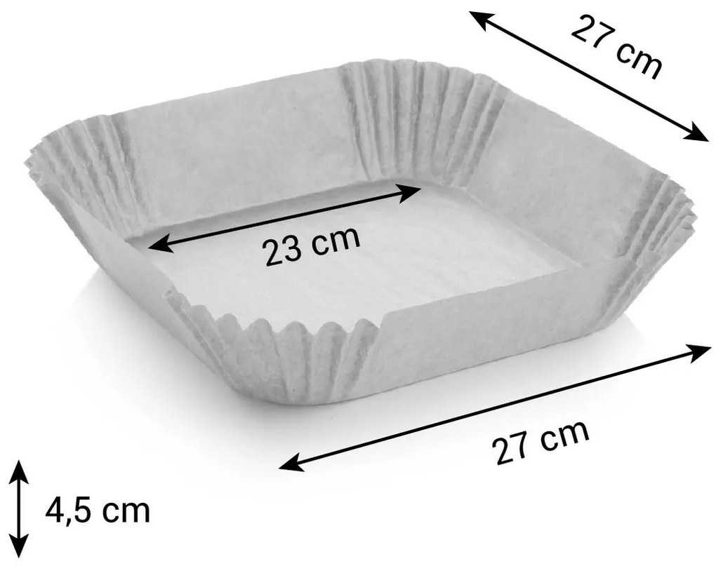 Tescoma DELICIA papírsütő forma négyzet 23 x 23 cm, 50 db, 23 x 23 cm