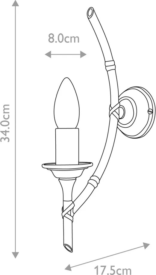 Elstead Lighting BAMBOO BB1-BRZ-PATINA Fali lámpa 1x60W/E14