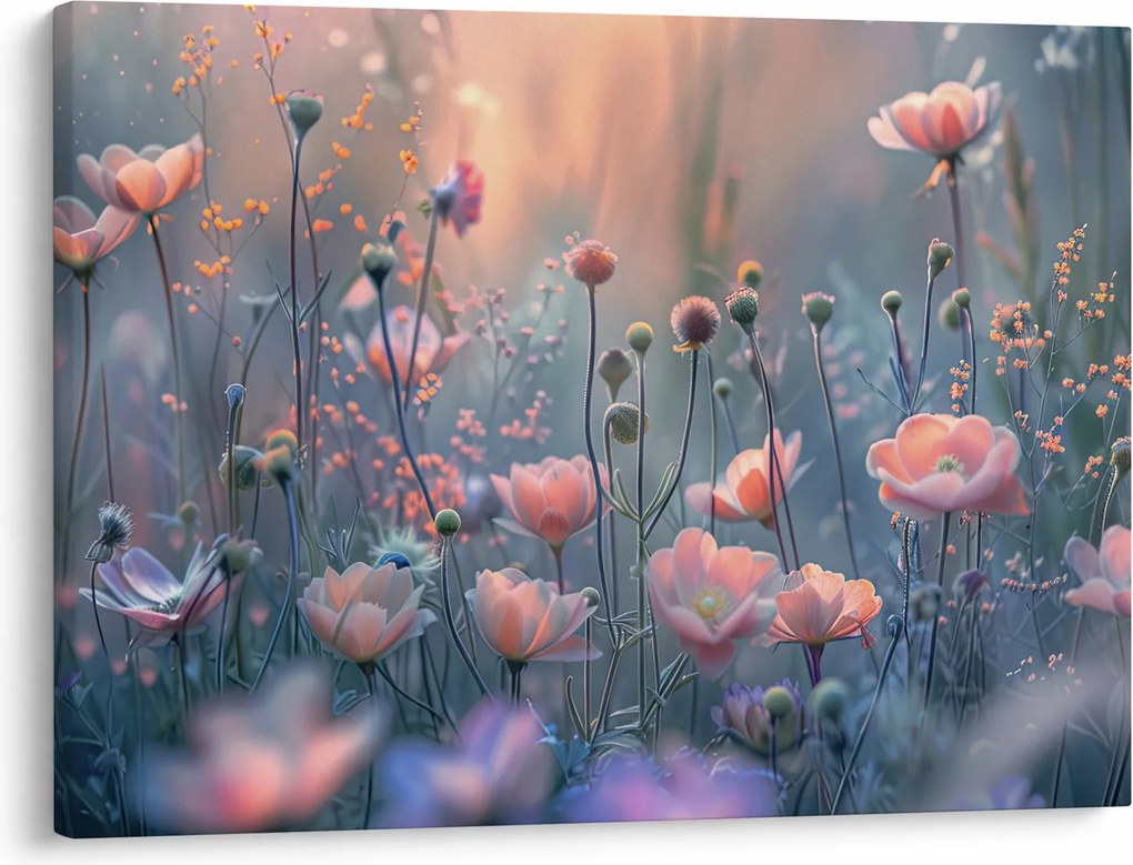 Kép - Virágok pasztell színekben (70x50 cm)