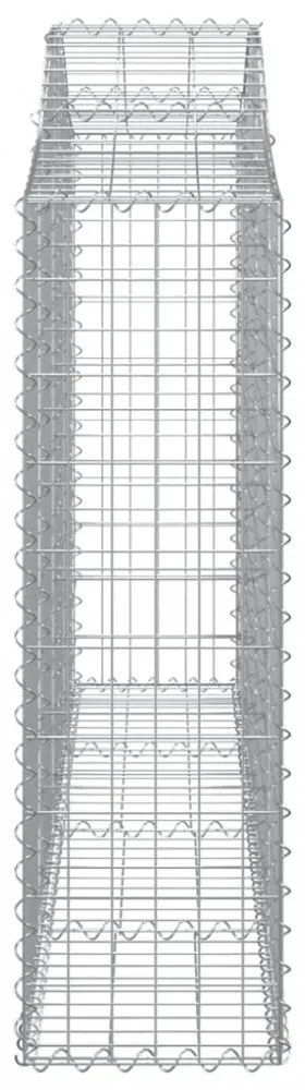 vidaXL 30 db íves horganyzott vas gabion kosár 200x30x100/120 cm