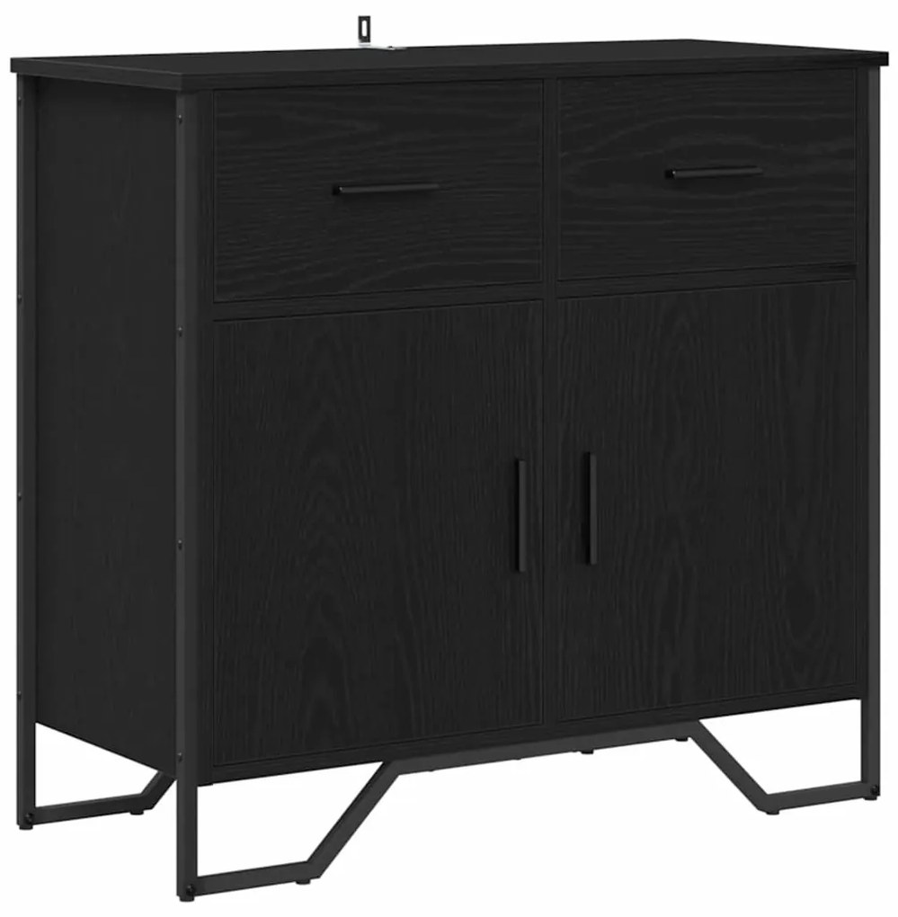 Széf fiókkal Musta tammi 79.5 x 35.5 x 74.5 cm Faanyag