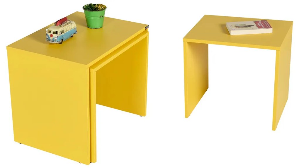 SHP Yellow tárolóasztal SHP sárga, 3 db