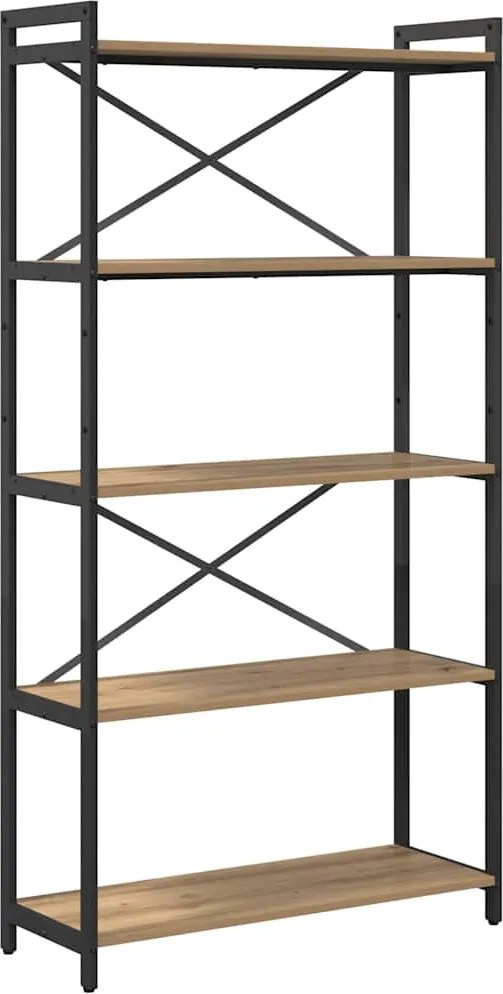 vidaXL Könyvespolc Artisan tölgy 80 x 30 x 155 cm Faanyag