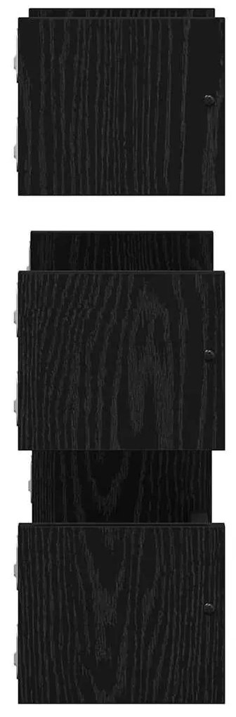 vidaXL Fali polc készlet 3 pcs Fekete tölgy 40x16x14cm Faanyag