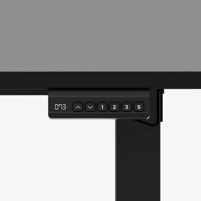 Állítható íróasztal, magasságállítás, 160 cm x 80 cm x 119 cm két motor, fekete