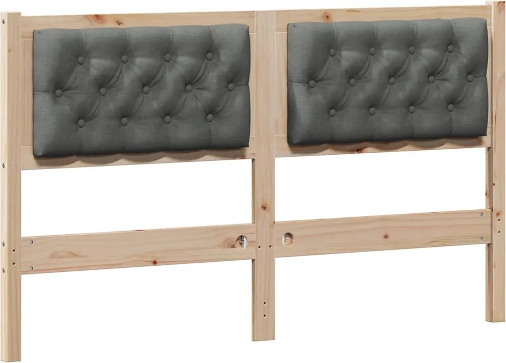 vidaXL Fejtámla Egyéb barna és sötétszürke 150 cm Tömör fenyőfa