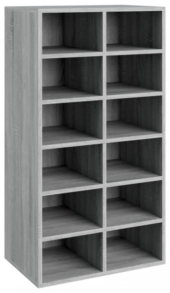 szürke sonoma színű szerelt fa cipőtartó 54 x 34 x 100,5 cm