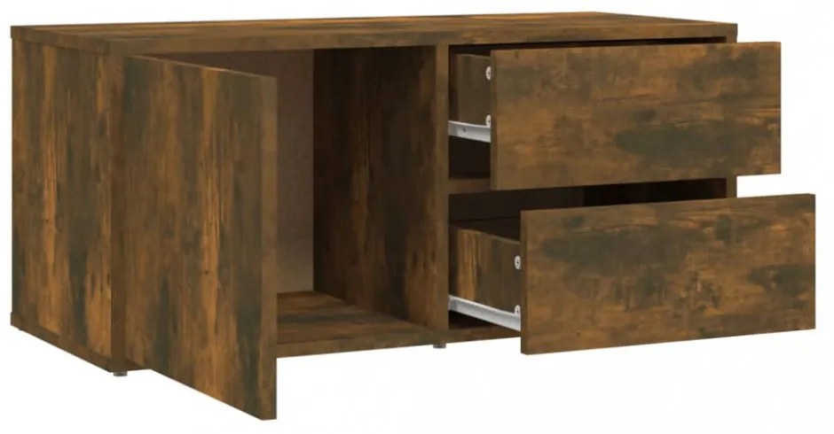 füstös tölgy színű szerelt fa TV-szekrény 80 x 34 x 36 cm