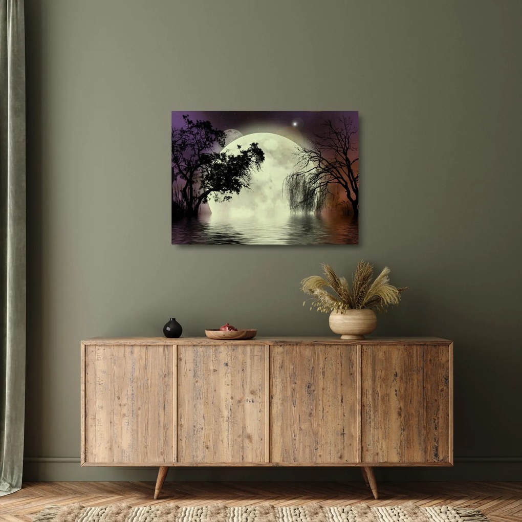 Kép - Telihold a felszín felett (üvegen) (70x50 cm)