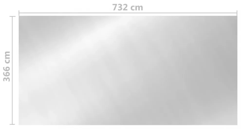 ezüst polietilén medencetakaró 732 x 366 cm