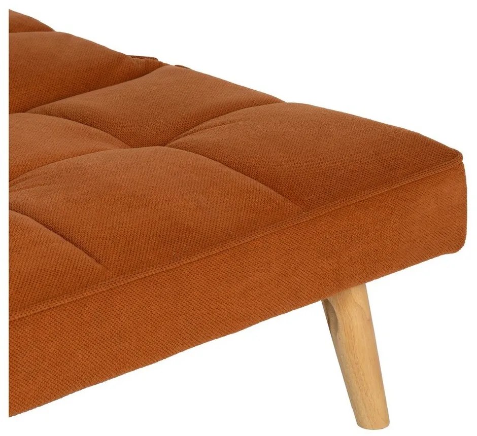 Téglavörös zsenília kinyitható kanapé 175 cm – Ixia