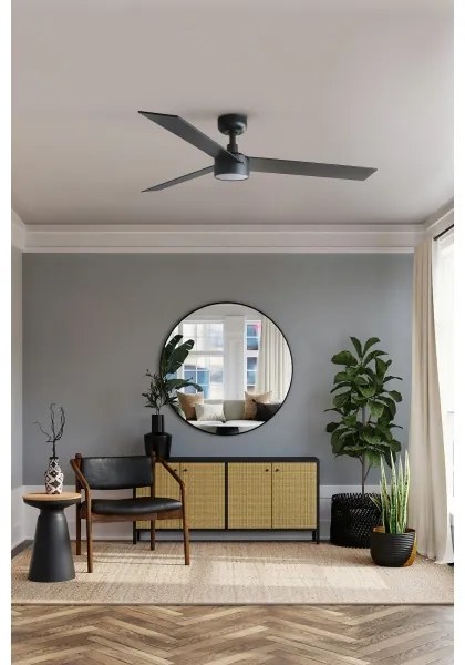 FARO 34298WT-1TW - LED Dimmelhető ventilátor RUDDER L LED/18W/230V fekete átm. 132 cm WT + távirányító