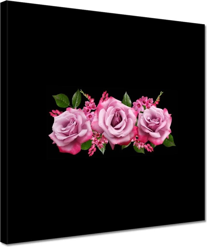 Vászonkép 30x30 Rózsaszín rózsák anyukáknak