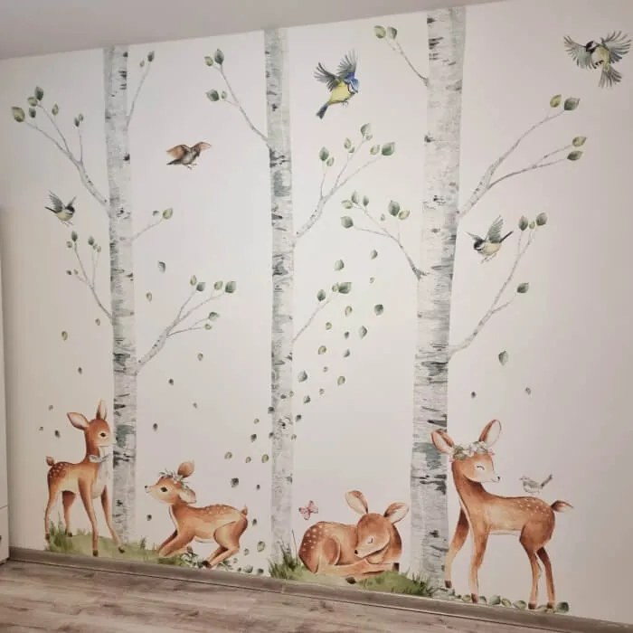 INSPIO Falmatrica gyerekszobába - Játékos őzikék