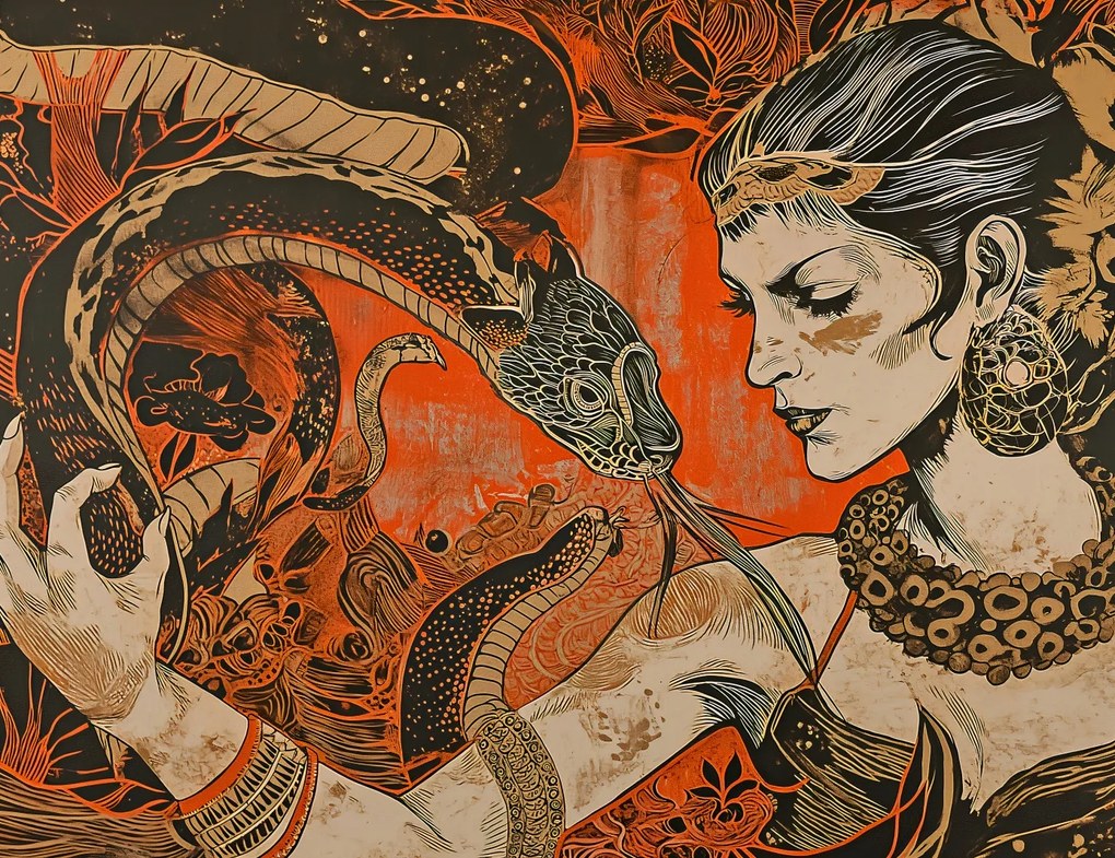 Poszter 65x50cm Beszélgetés a kígyóval