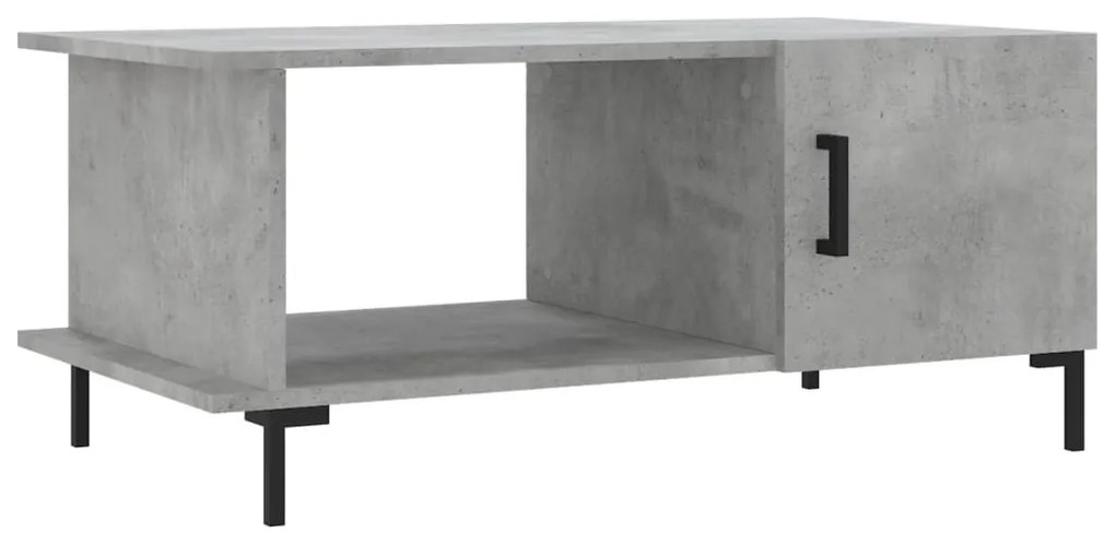 Betonszürke szerelt fa dohányzóasztal 90 x 50 x 40 cm