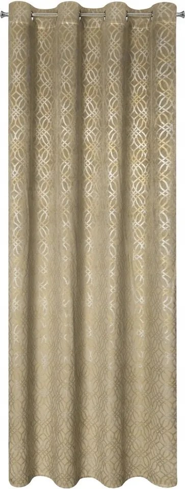 Függöny készre szerelve Areta 140x250 Eurofirany bézs/ezüst