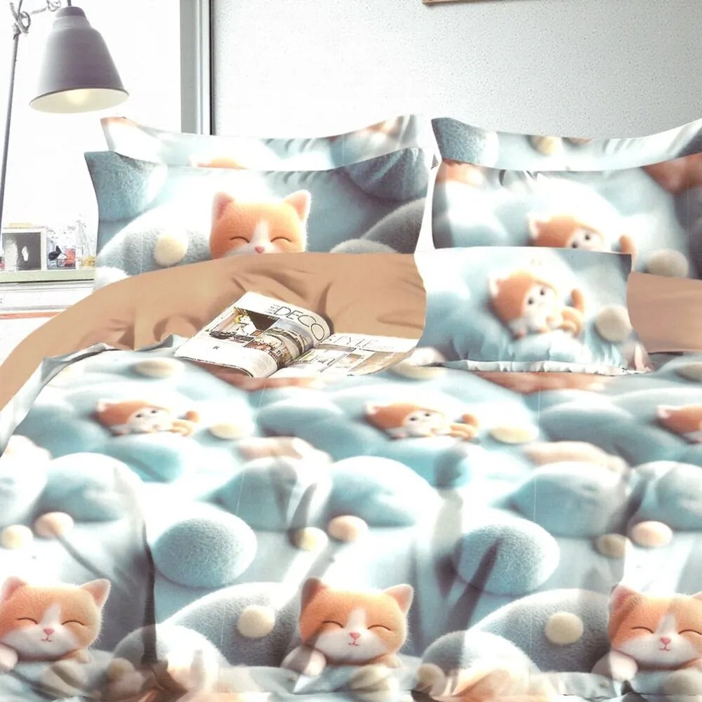 Gyerek ágyneműhuzat NINO KITTY 100x140 cm