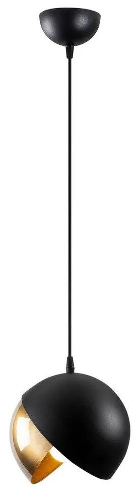 Csillár zsinóron BERCESTE 1xE27/40W/230V fekete/arany