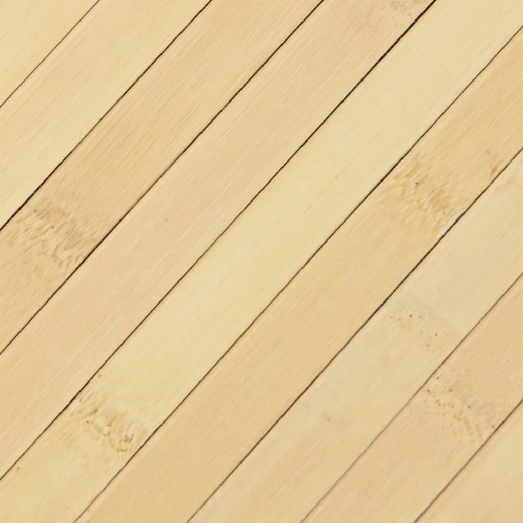 négyszögletű világos természetes bambusz szőnyeg 60 x 200 cm
