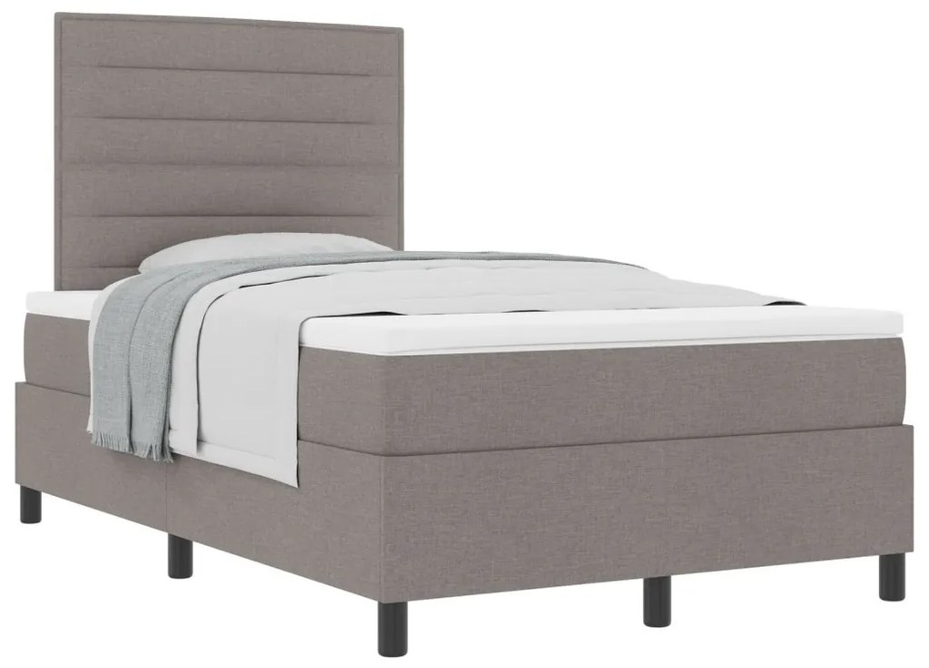 Box Spring ágy matraccal Taupe Kisebb dupla szövet