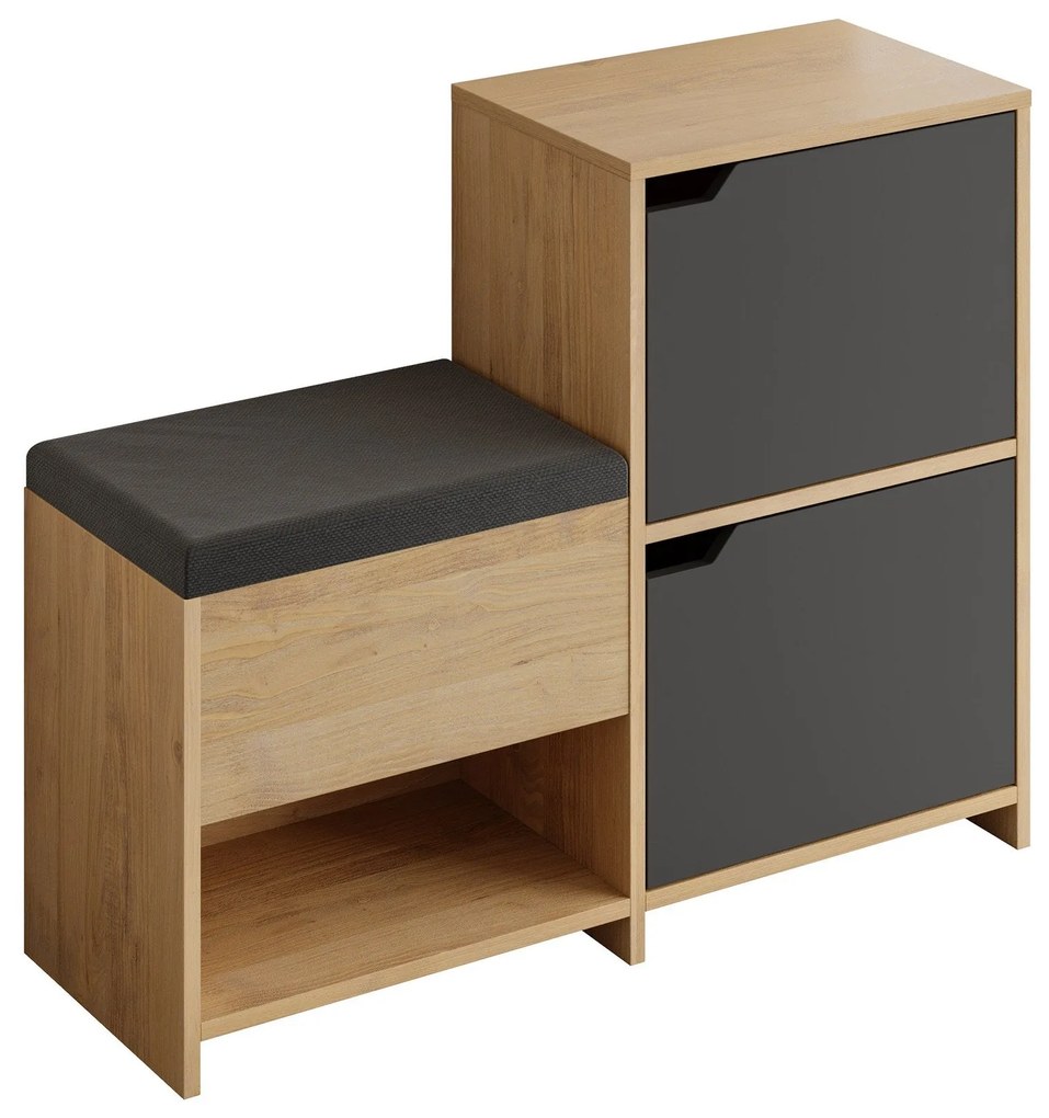 Cipőtároló Haven Shoe Bench - Oak, Anthracite