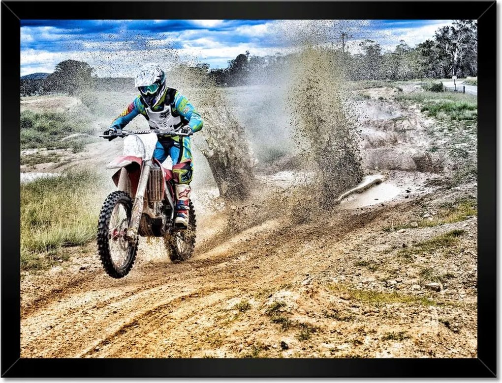 Poszterek keretben 40x30 Motocross vertikális