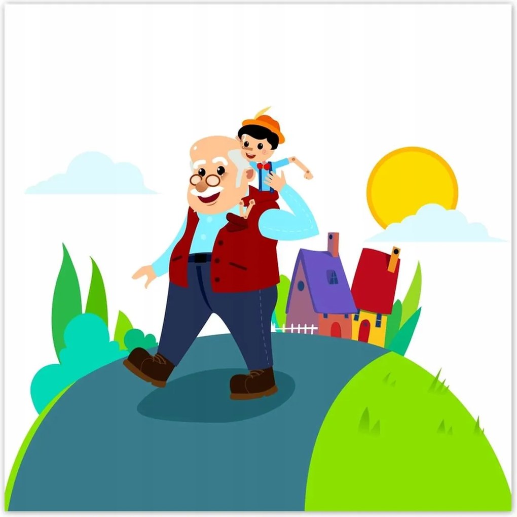 Poszterek 70x70 Fa játékbaba orral