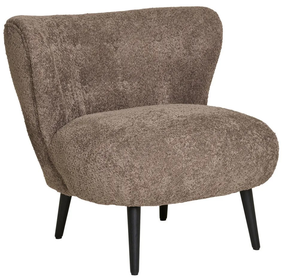 Covelo fotel, bouclé, barna-fekete
