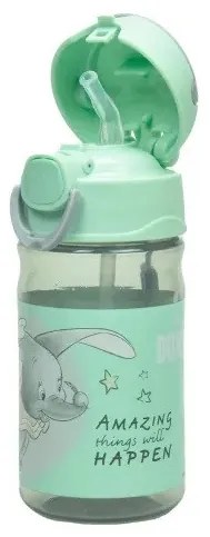 Disney Dumbó Amazing műanyag szívószálas kulacs akasztóval 350 ml