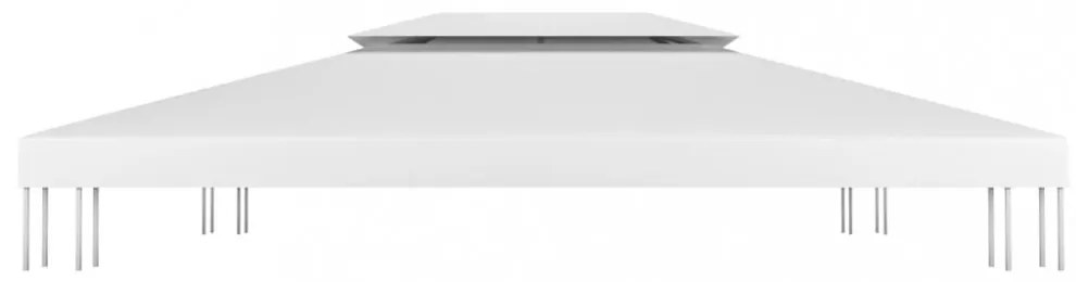 fehér kétszintes pavilon-tetőponyva 310 g/m² 4 x 3 m