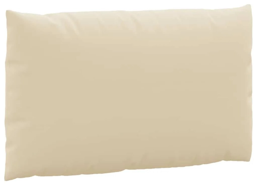 2 db bézs szövet raklapkanapé-párna