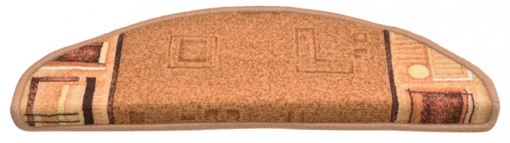 15 db bézs öntapadó lépcsőszőnyeg 65 x 21 x 4 cm