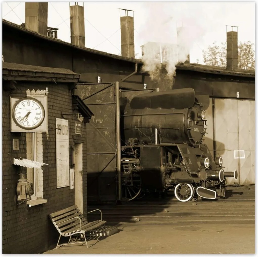 Poszterek 30x30 Gőzmozdony Ol 49-69 Szépia