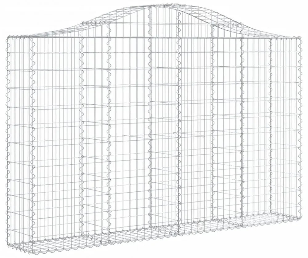 7 db íves horganyzott vas gabion kosár 200x30x120/140 cm