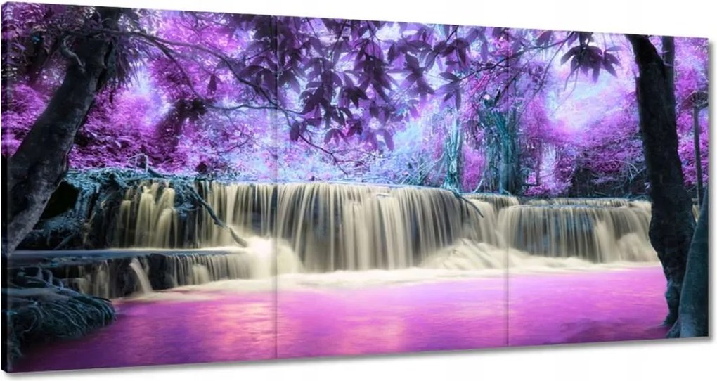 Vászonkép 120x60 Lila vízesés