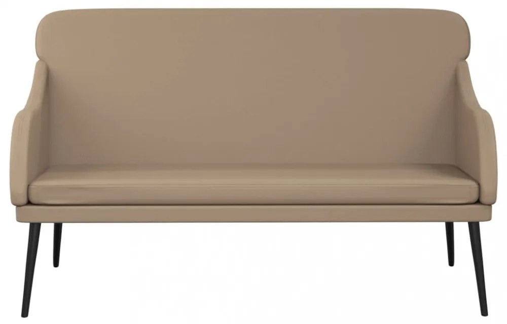 kávészínű műbőr pad 110 x 76 x 80 cm