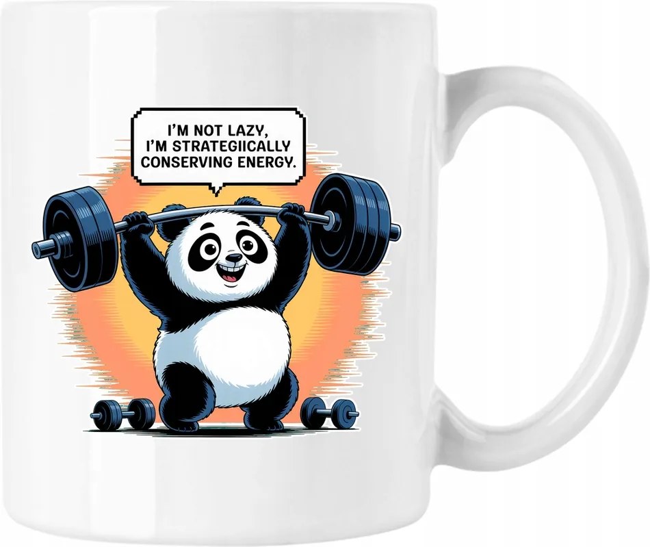 Capybara bögre edzőterem panda fehér 330ml