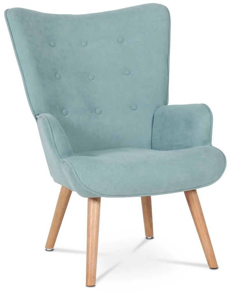 Fotel BLUE2, türkiz, lábtartóval