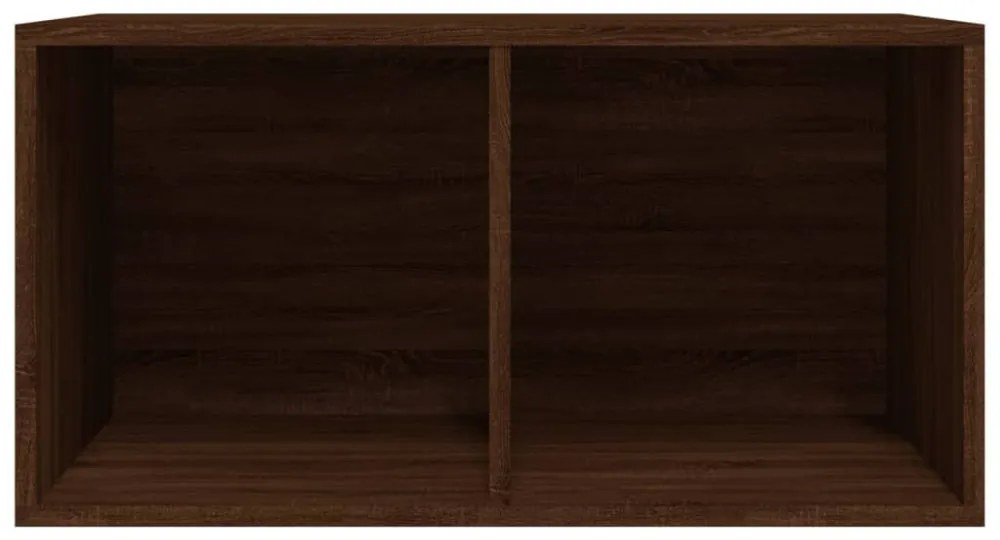 barna tölgyszínű szerelt fa lemeztároló doboz 71 x 34 x 36 cm