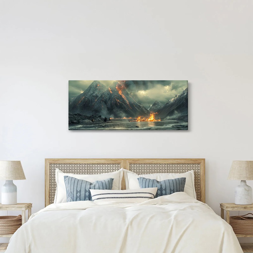 Kép - Vulkánkitörés (120x50 cm)