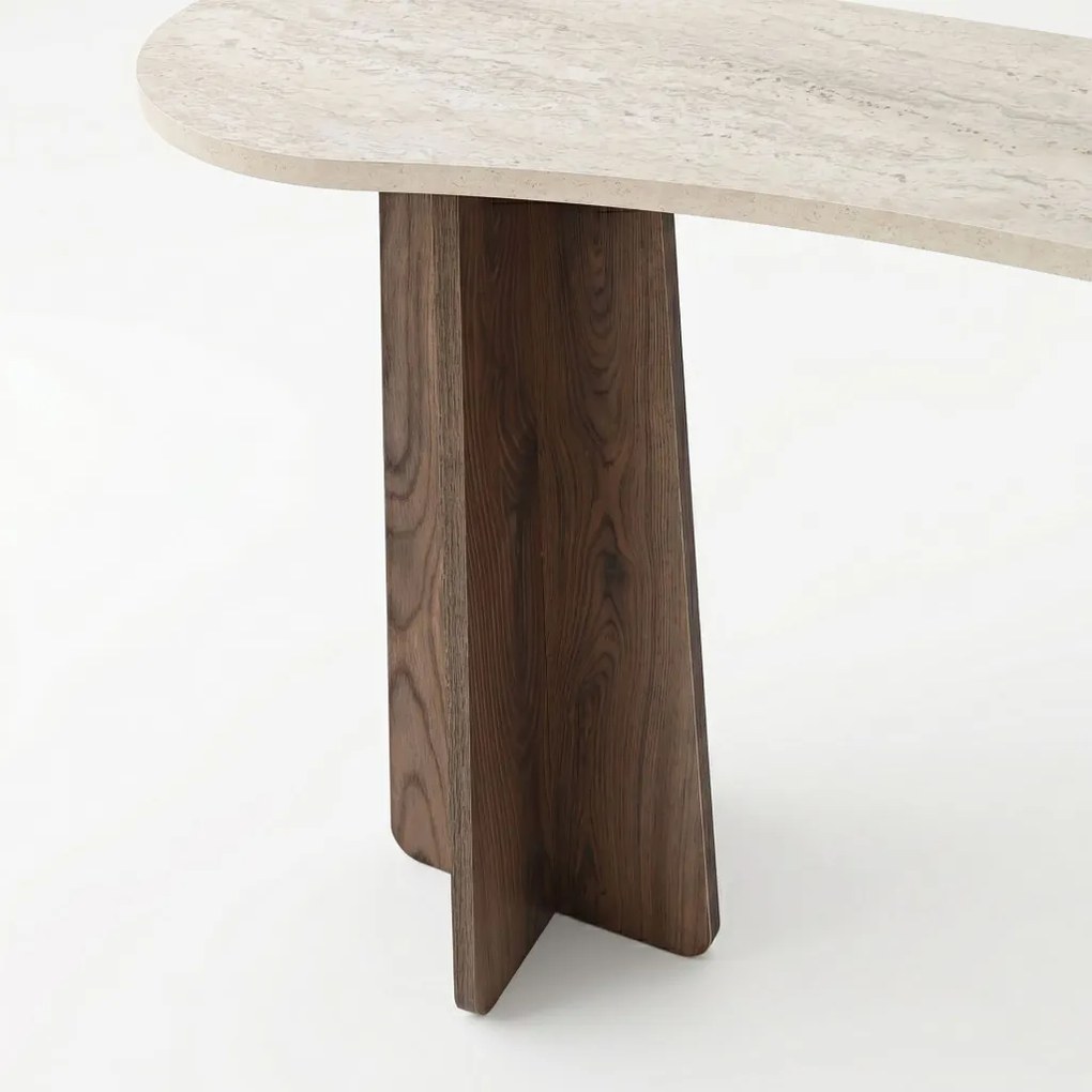 Zen komód, travertin-dió, 120 cm
