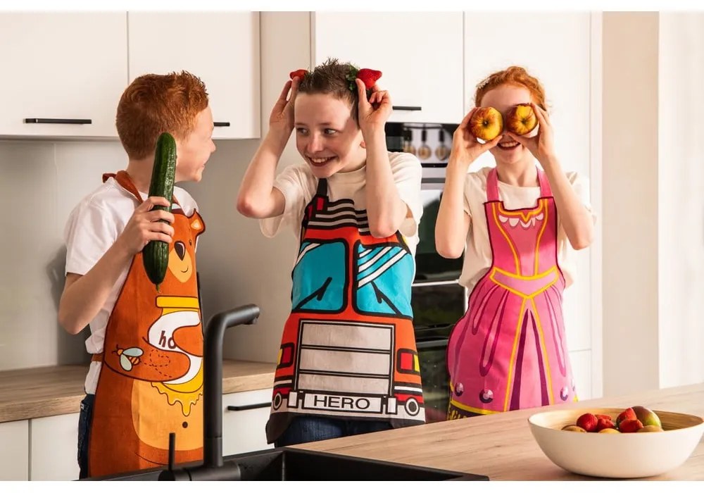 Újrahasznosított pamut gyerek kötény Hero - Tiseco Home Studio